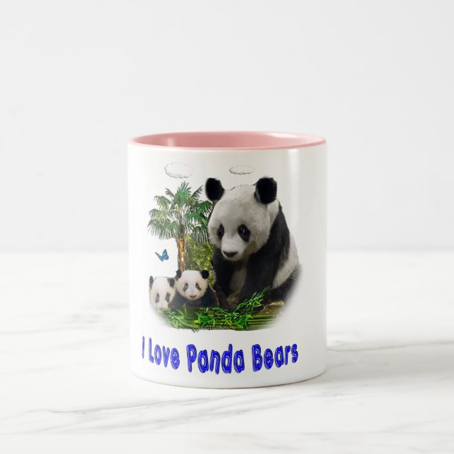 Panda Bears Two-Tone Coffee Mug (Center)