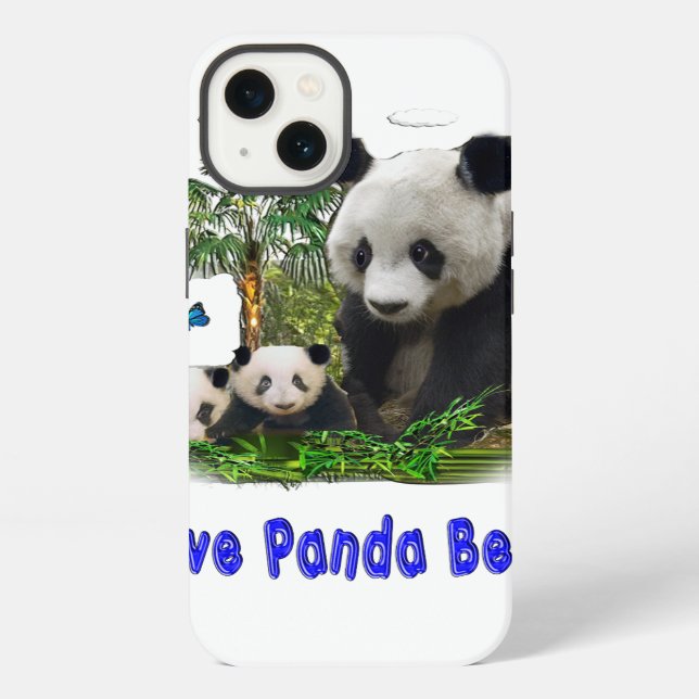 panda beras iphone case (Back)