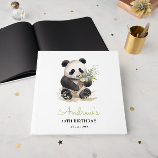 Panda Birthday Bamboo Panda Boys Jungle Animals Guest Book