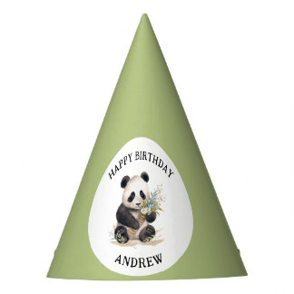Panda Birthday Bamboo Panda Boys Jungle Animals Party Hat