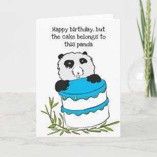 Panda birthday cake card