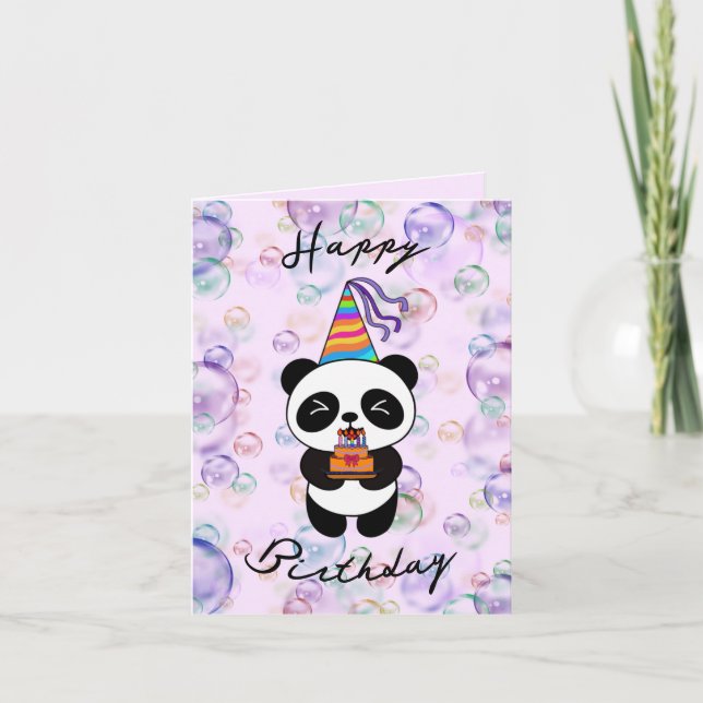 Panda birthday card (Front)