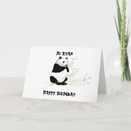 Panda Birthday card