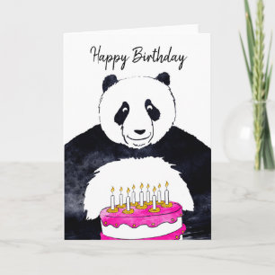 Panda birthday card