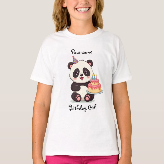 Panda Birthday Girl Shirt (Front)
