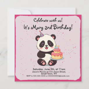 Panda Birthday Invitation