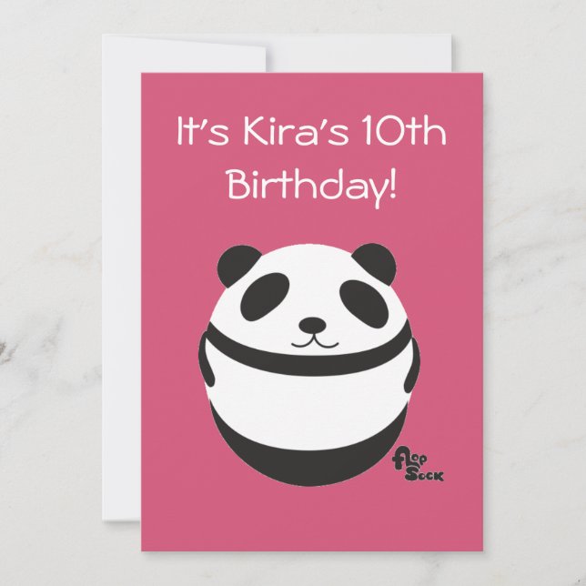 Panda Birthday Invitation (Front)