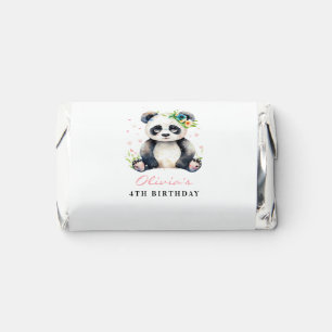 Panda Birthday Invitation, Panda Girl Birthday  Hershey's Miniatures