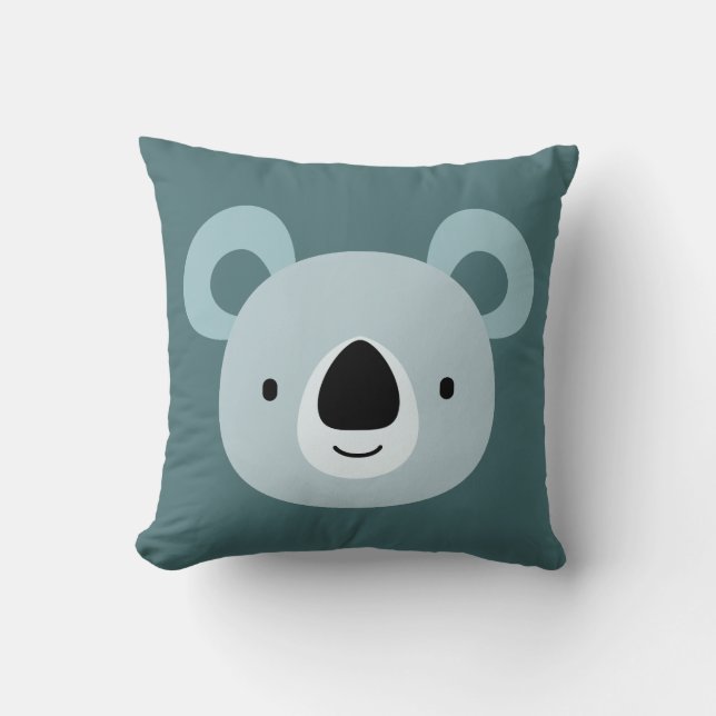 Panda Birthday Kids Art Throw Pillow (Front)