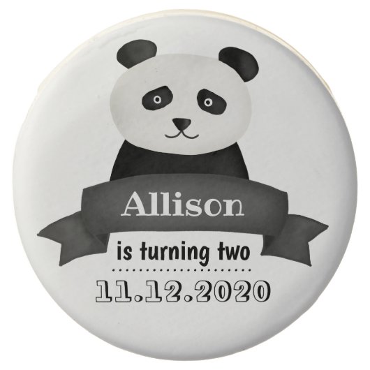 Panda Birthday Party Chocolate Covered Oreo (Front)