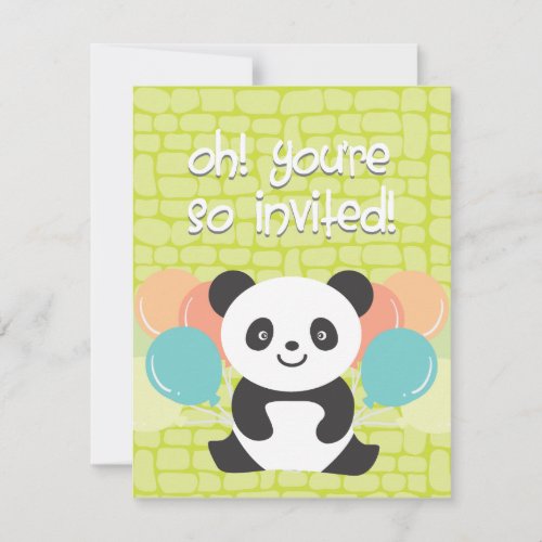 Panda Birthday Party Invitation