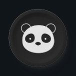 Panda Birthday Plates<br><div class="desc">Panda Birthday Plates for a black and white modern panda theme!</div>