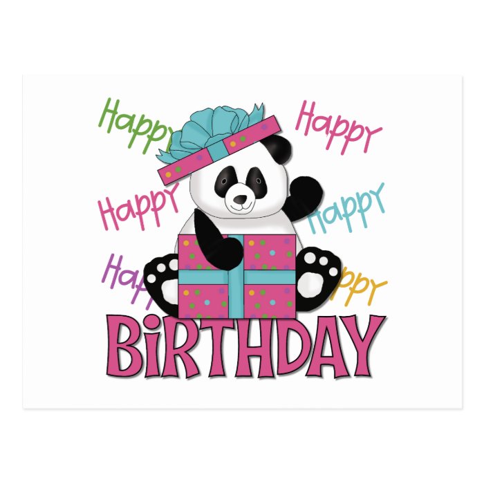 Panda Birthday Post Card