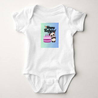 Panda Birthday Wishes Cute & Fun Baby T-Shirt Baby Bodysuit