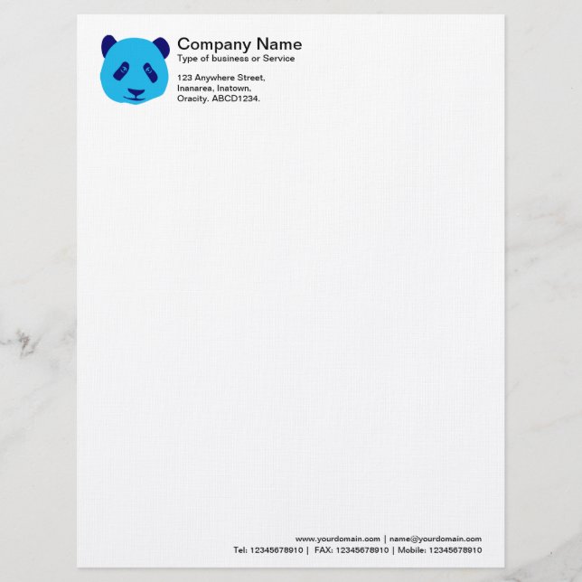 panda - Blue Letterhead (Front)