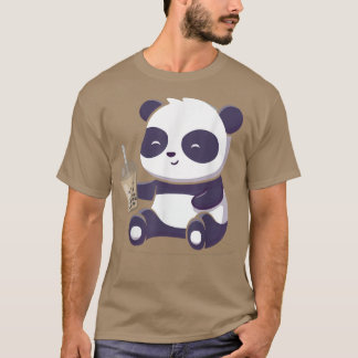 Panda Boba Bubble Tea Anime Kawaii Japanese Otaku  T-Shirt