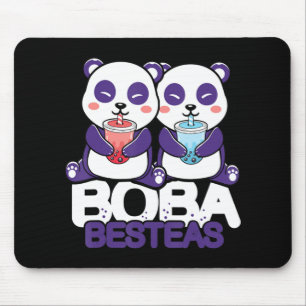 Panda Boba Bubble Tea Anime Kawaii Neko Girls  Mouse Pad