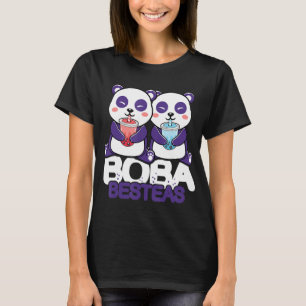 Panda Boba Bubble Tea Anime Kawaii Neko Girls  T-Shirt
