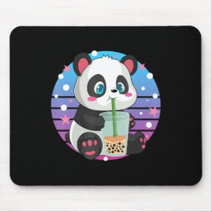 Panda Boba Tea Bubble Tea Anime Kawaii Neko  Mouse Pad