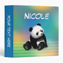 Panda Bon Bon 3 Ring Binder