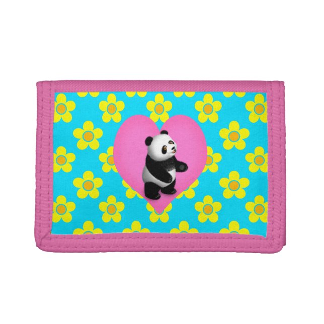 Panda Bon Bon for Girls Trifold Wallet (Front)