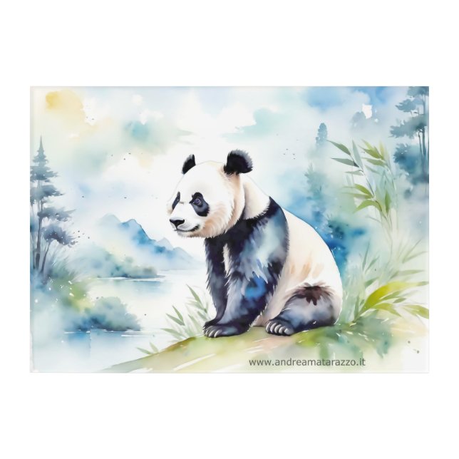 Panda brings good luck acrylic print (Front)