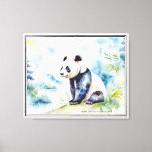 Panda brings good luck canvas print