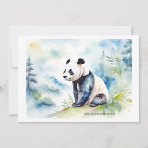 Panda brings good luck invitation