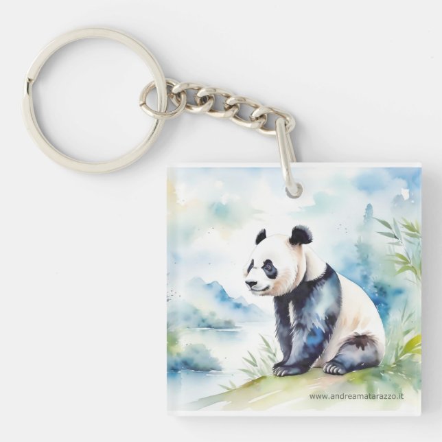 Panda brings good luck keychain (Front)
