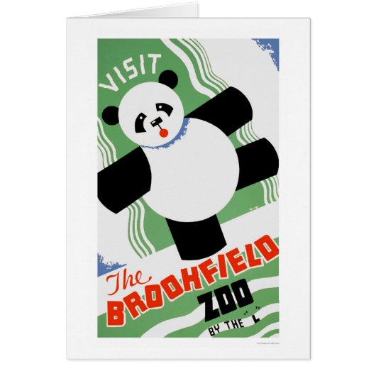 Panda Brookfield Zoo 1938 WPA Cards (Front)