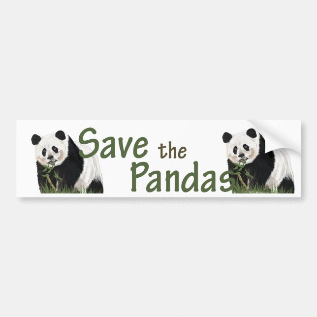 panda bumper sticker (Front)