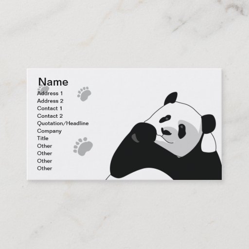 Customizable Panda - Business Business Cards