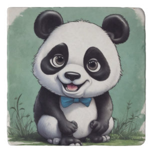 Panda Cartoon Drawing Art Trivet