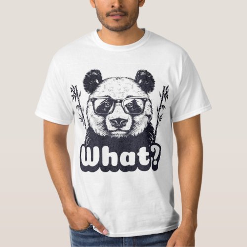 panda cartoon mens  T_Shirt