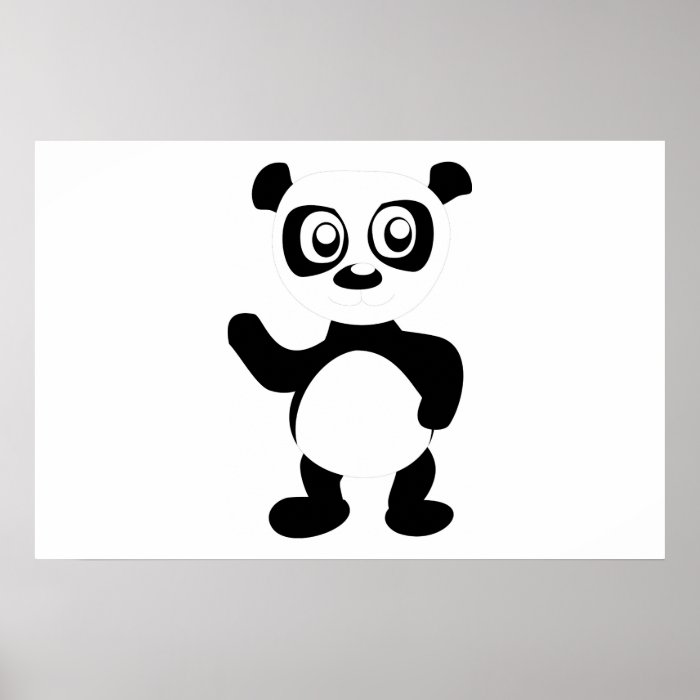 Panda cartoon poster