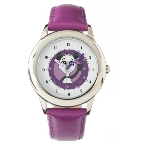 Panda cartoon wrist watch