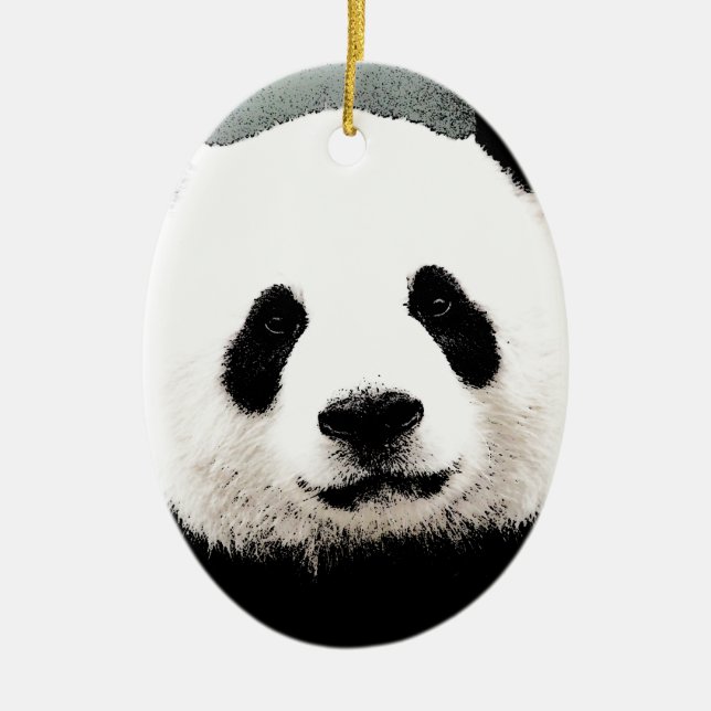 Panda Ceramic Ornament (Front)