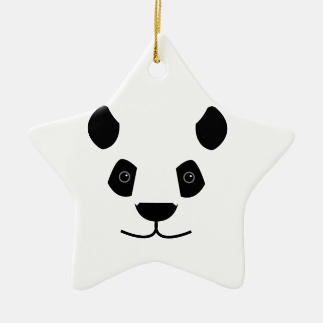 Panda Ceramic Ornament (Front)