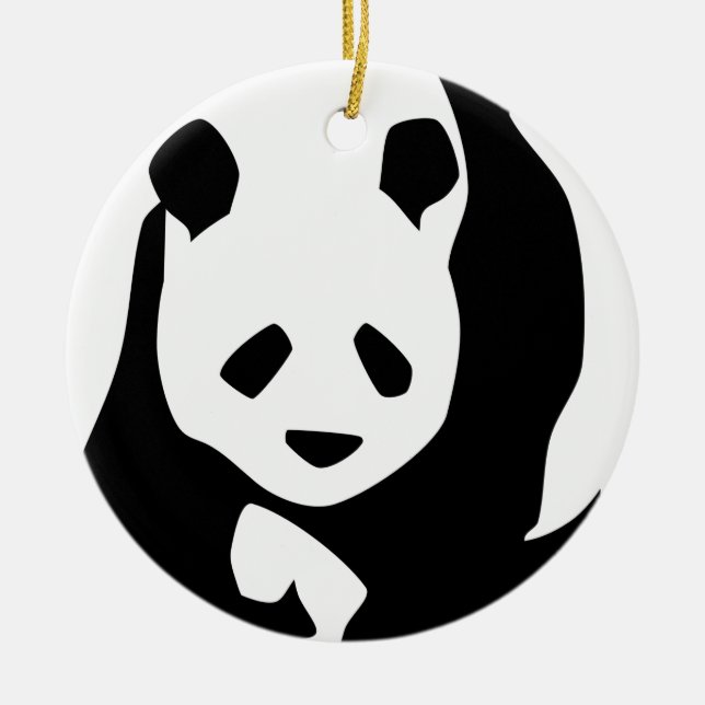 Panda Ceramic Ornament (Front)