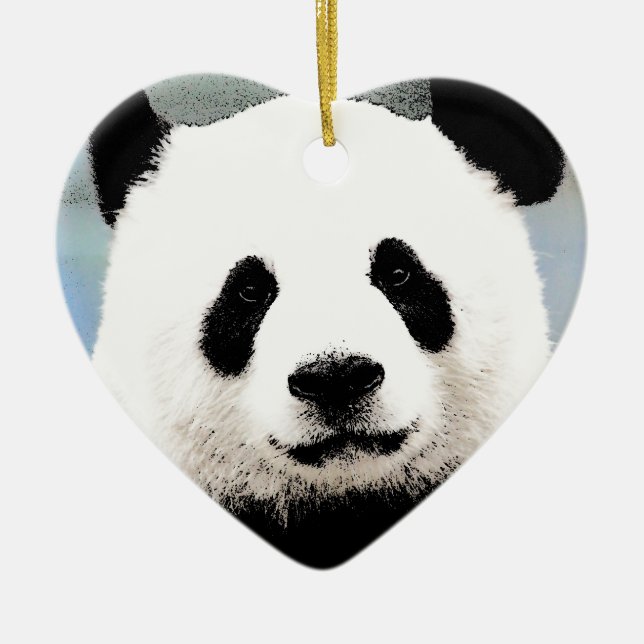Panda Ceramic Ornament (Front)