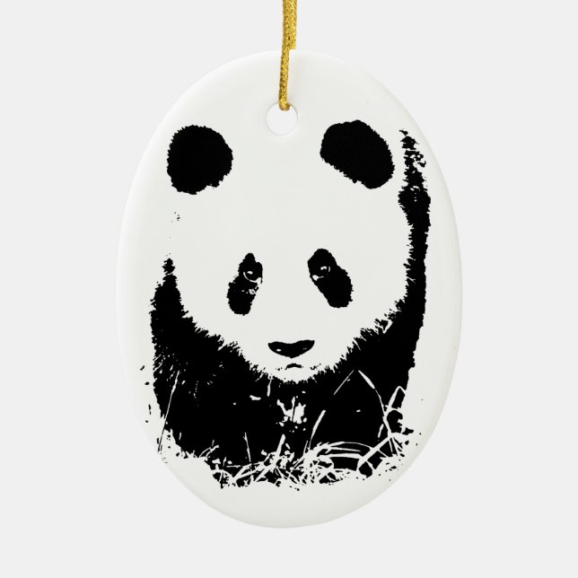 Panda Ceramic Ornament (Front)