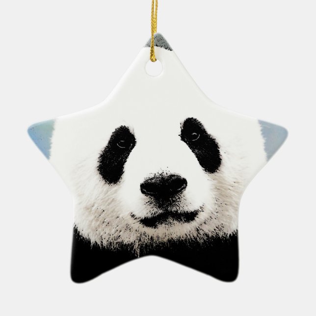 Panda Ceramic Ornament (Front)