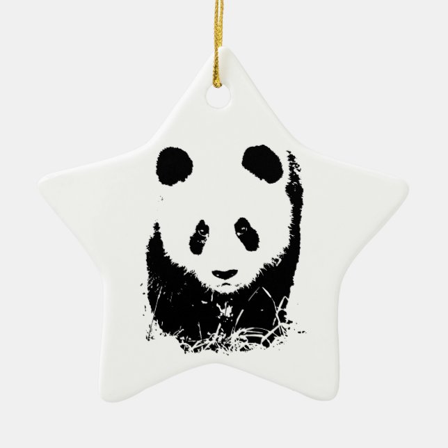 Panda Ceramic Ornament (Front)