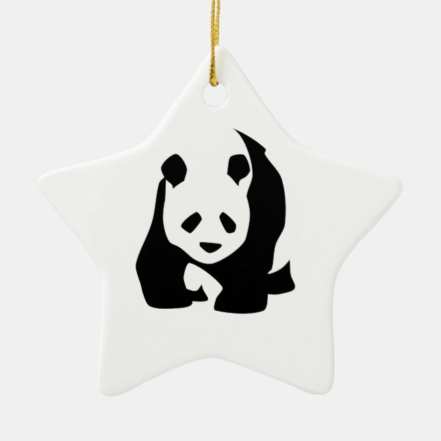 Panda Ceramic Ornament (Front)