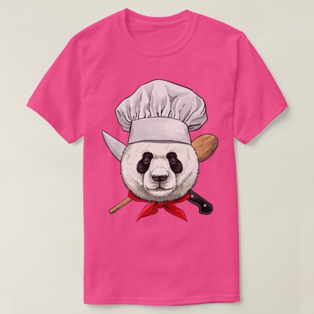 Panda Chef Wildlife Panda Bear Animal, Cooking Lov T-Shirt (Design Front)