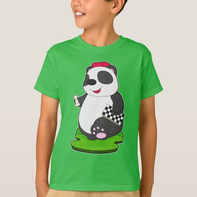 Panda Chess piece Chess Chessboard T-Shirt (Front)