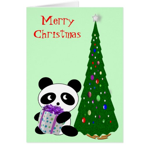 Panda Christmas Card | Zazzle