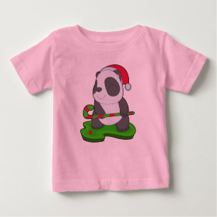 Panda Christmas Hockey Baby T-Shirt