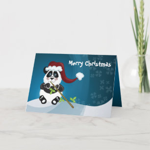 Panda Christmas Holiday Card