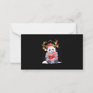 Panda christmas note card